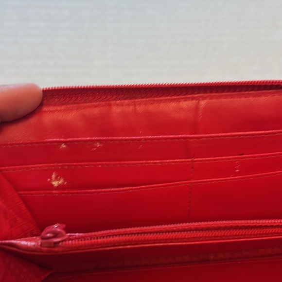 EEL SKIN VINTAGE RED WALLET - Picture 7 of 16